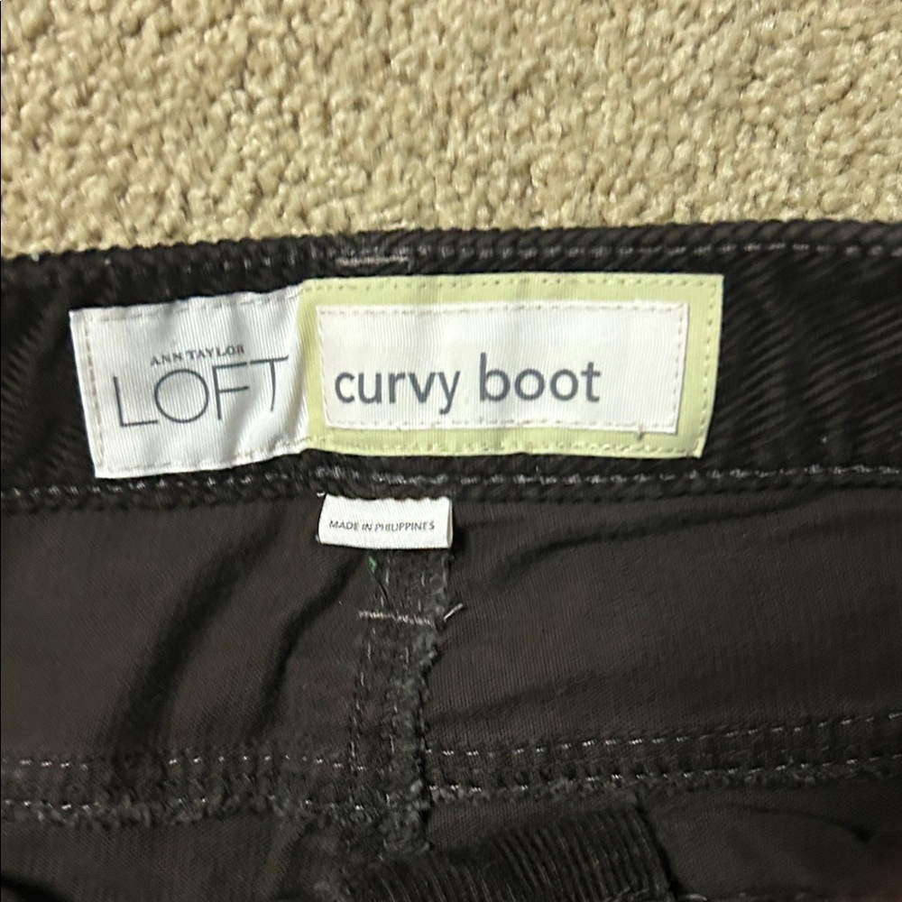 LOFT Dark Brown Curvy Bootcut Pants